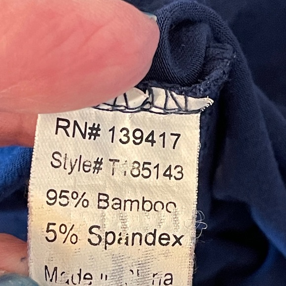 PIKO Oversized Tunic Top Navy Long Sleeve Bamboo Eco Sustainable Lagenlook Large - Picture 5 of 6